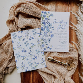 Invitación Boho Flor silvestre algo azul hago ducha de novia