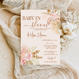 Invitación Boho Floral Baby En Bloom Baby Shower
