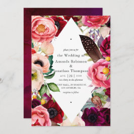 Invitación Boho Floral Boda