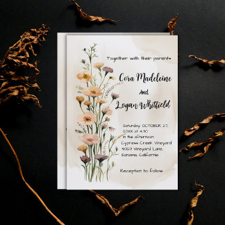 Invitación Boho Floral Boda