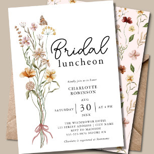 Invitación Boho Floral Bridal Luncheon