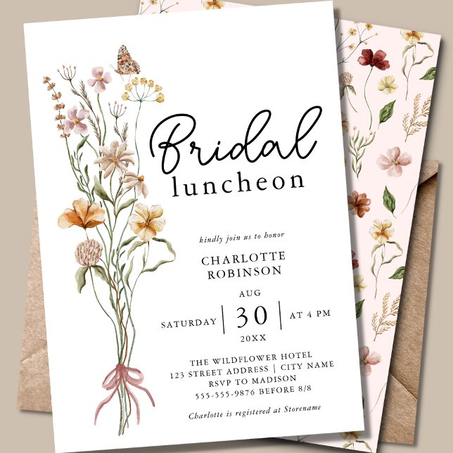 Invitación Boho Floral Bridal Luncheon (Subido por el creador)
