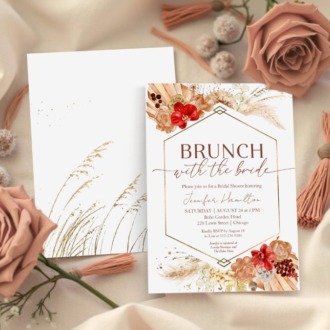 Invitación Boho Floral Brunch con la novia | Ducha de novia (Subido por el creador)