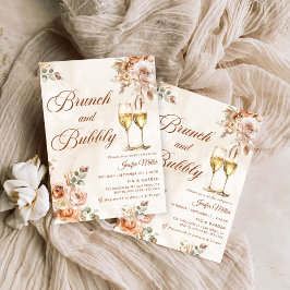 Invitación Boho Floral Brunch y Bubbly Bridal Shower