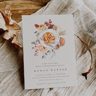 Invitación Boho Floral Café Bridal Shower Brunch