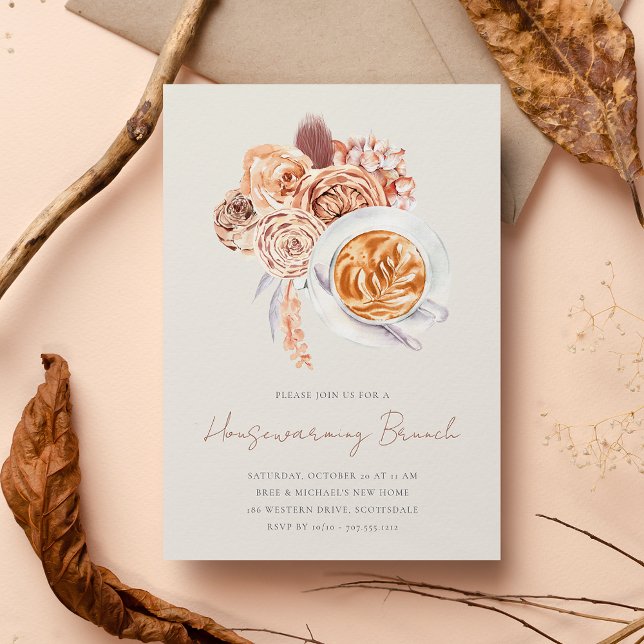 Invitación Boho Floral Café Hogar Brunch Calentador (Subido por el creador)