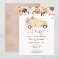 Boho Floral Calabaza Camión de recogida Baby Showe