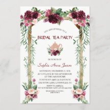 Boho Floral Canopy Fall Bridal Tea Fiesta