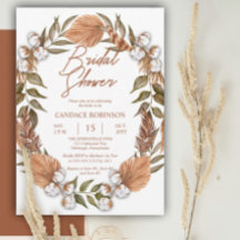 Boho Floral Cotton | Ducha de novias de gramíneas 