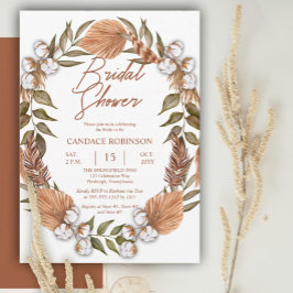 Invitación Boho Floral Cotton | Ducha de novias de gramíneas