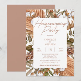 Invitación Boho Floral Cotton | Grasas Fiesta de calentamient
