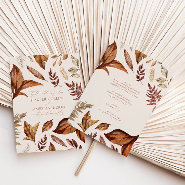 Invitación Boho floral de Terracota Rústica moderna Boda de o (Subido por el creador)