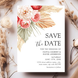 Invitación Boho Floral Elegant Fall Boda de verano