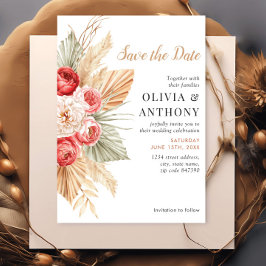 Invitación Boho Floral Elegant Fall Boda de verano