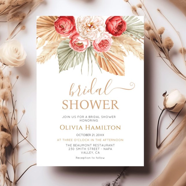 Invitación Boho Floral Elegant Fall Verano Bridal Ducha (Subido por el creador)