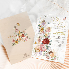 Invitación Boho Floral Fairy Princess Garden Birthday Party