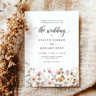 Invitación Boho Floral Fall Wedding