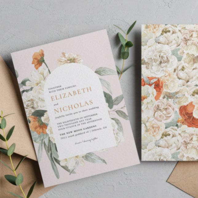 Invitación Boho Floral Greenery Boda Botánico (Subido por el creador)