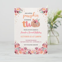 Invitación boho floral para el segundo cumpleaños 