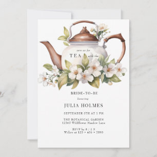 Invitación Boho Floral Spring Ducha de novia de té de jardí
