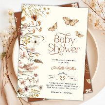 Boho Floral Terracotta Baby Shower