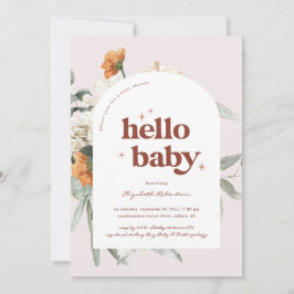 Invitación Boho Floral Verdor Botánico | Shower de Bebé