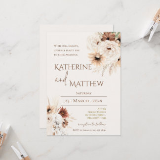 Invitación Boho floral wedding