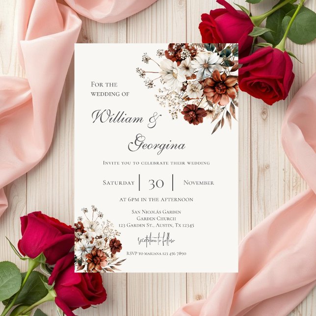 Invitación Boho floral wedding (Subido por el creador)