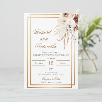 Invitación Boho Floral Wedding