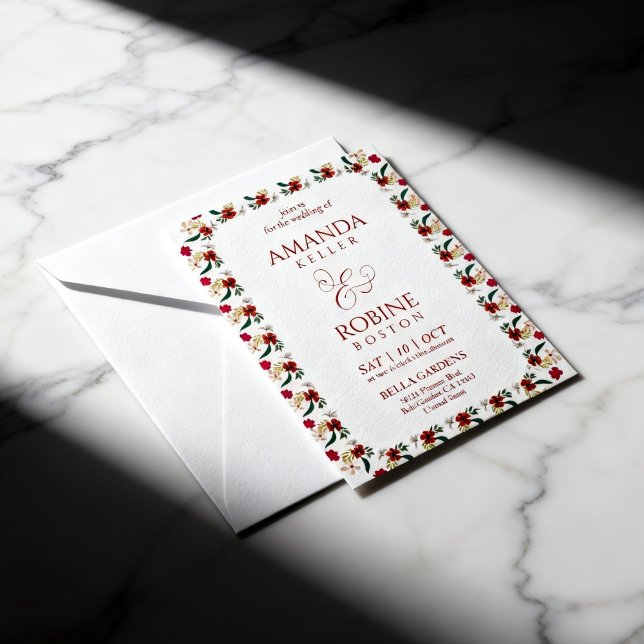 Invitación Boho Floral Wedding Invitation (Subido por el creador)
