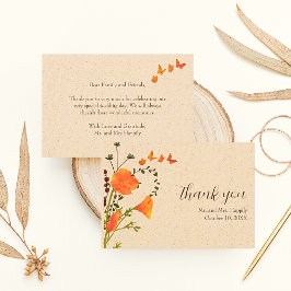 Invitación Boho Floral Wildflowers Boda Gracias Cartas