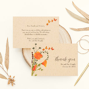 Invitación Boho Floral Wildflowers Boda Gracias Cartas