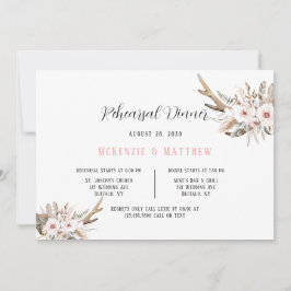 Invitación Boho Florals Con Antlers De Venado Ensayo De Cena