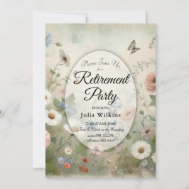 Invitación Boho florece y Fiesta de retiro de florecimiento d