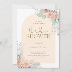 Invitación Boho flores Chica del desierto bohemio Baby Shower