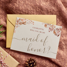 Invitación Boho Flowers, doncella de honor