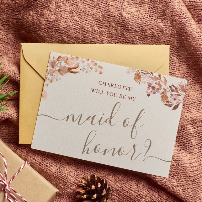 Invitación Boho Flowers, doncella de honor (Subido por el creador)