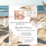 Invitación Boho Flowers Polka Dots 18th Birthday<br><div class="desc">Flores y puntos de polka.</div>