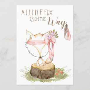 Invitación *~* Boho Fox Woodland Forest Feathers Arrow