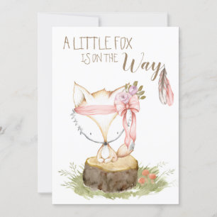 Invitación *~* Boho Fox Woodland Forest Fethers Arrow
