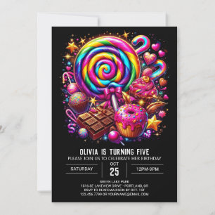 Invitación Boho Fun Candyland Cumpleaños Digital