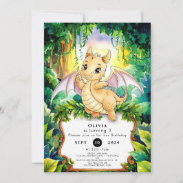 Invitación Boho Fun Magic Dragon Birday