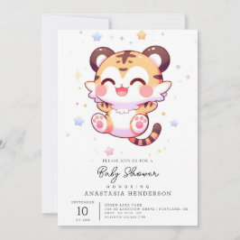 Invitación Boho Fun Tiger Baby Shower