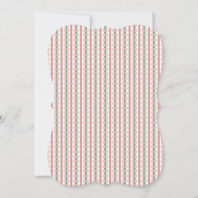 Invitación Boho Funky Retro Ecléctico Pastel Navidades Stripe (Anverso)