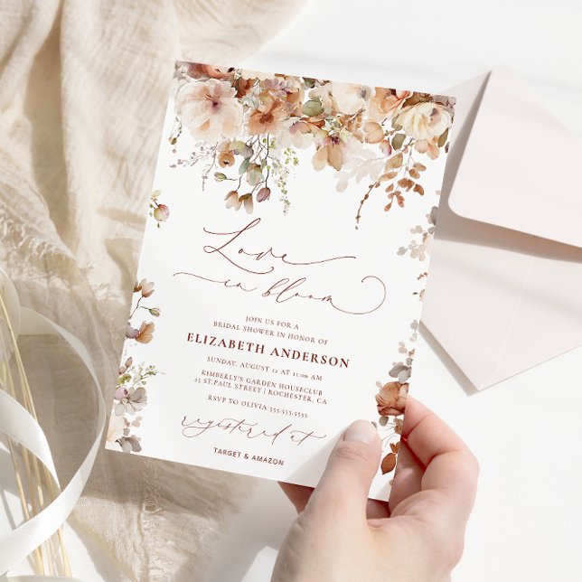 Invitación Boho Garden Flowers Love in Bloom Bridal Shower (Subido por el creador)