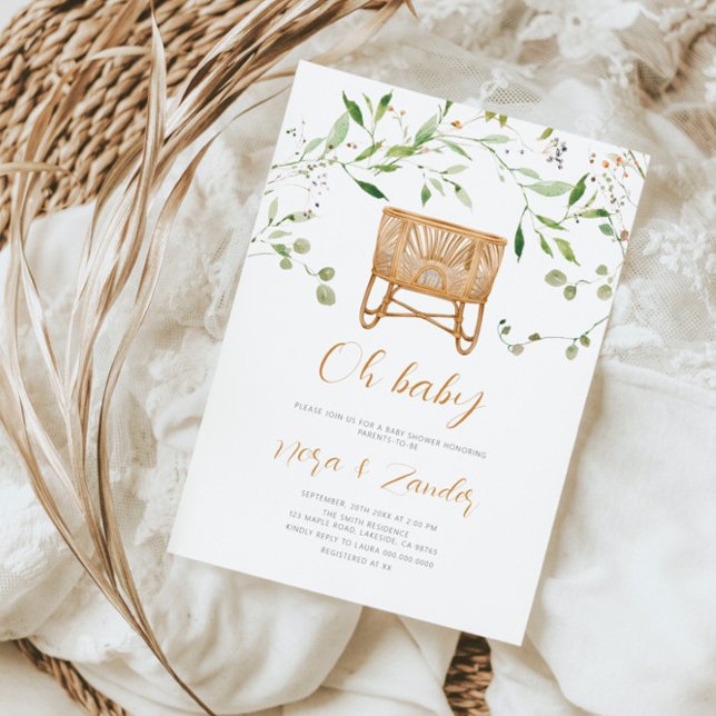 Invitación Boho Gender Neutral Baby Shower  (Subido por el creador)