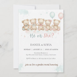 Invitación Boho Gender Reveal Invitation Neutral Baby