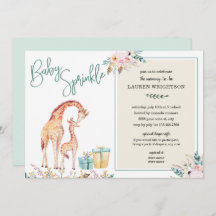 Boho Giraffe Baby Sprinkle un género neutral