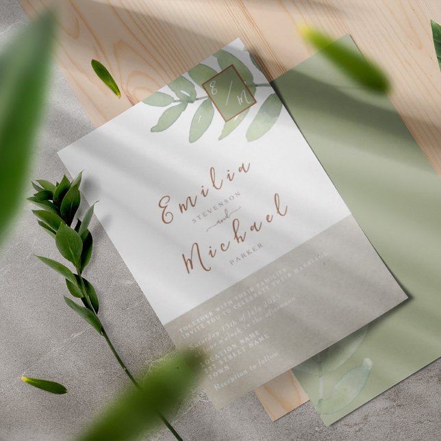 Invitación Boho Greenery Boda Botánico (Subido por el creador)