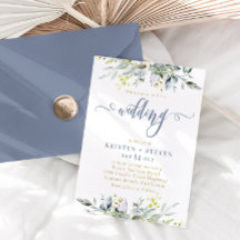 Boho Greenery Eucalyptus Boda Dusty Blue